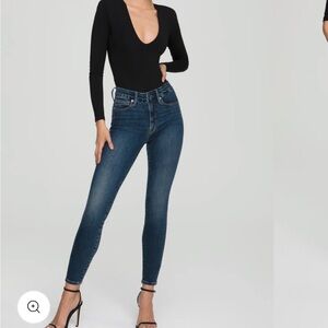 Good American Women's Skinny Jeans - Dark Blue